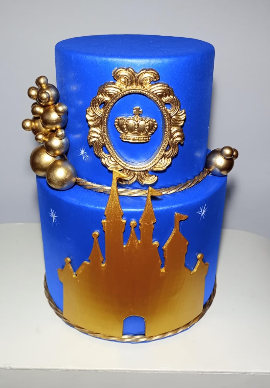 Bolo Fake Mickey Realeza - Ki_decoração 
