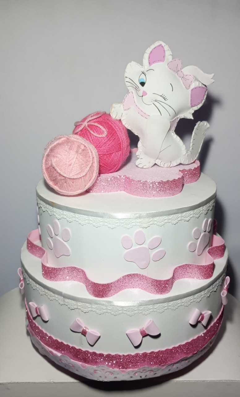 Bolo Fake Gata Marry - Ki_decoração 