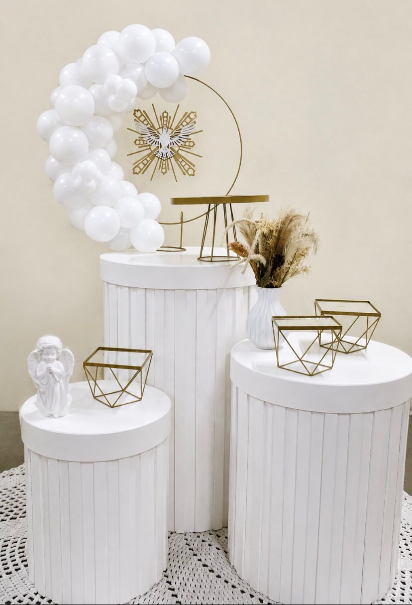 Kit Batizado Trio Ripado - Ki_decoração 