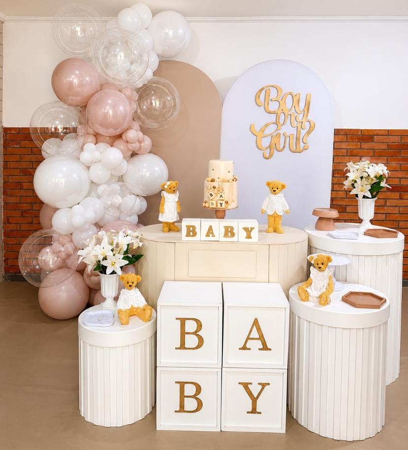 Kit Chá Revelação Luxo 1 - Ki_decoração 