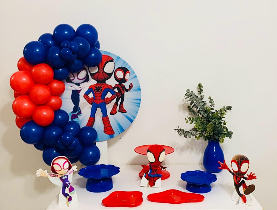 Kit Amigos Do Aranha 2 (Prata) - Ki_decoração 