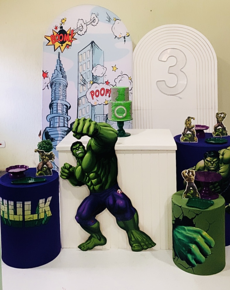 Kit Hulk M - Ki_decoração 