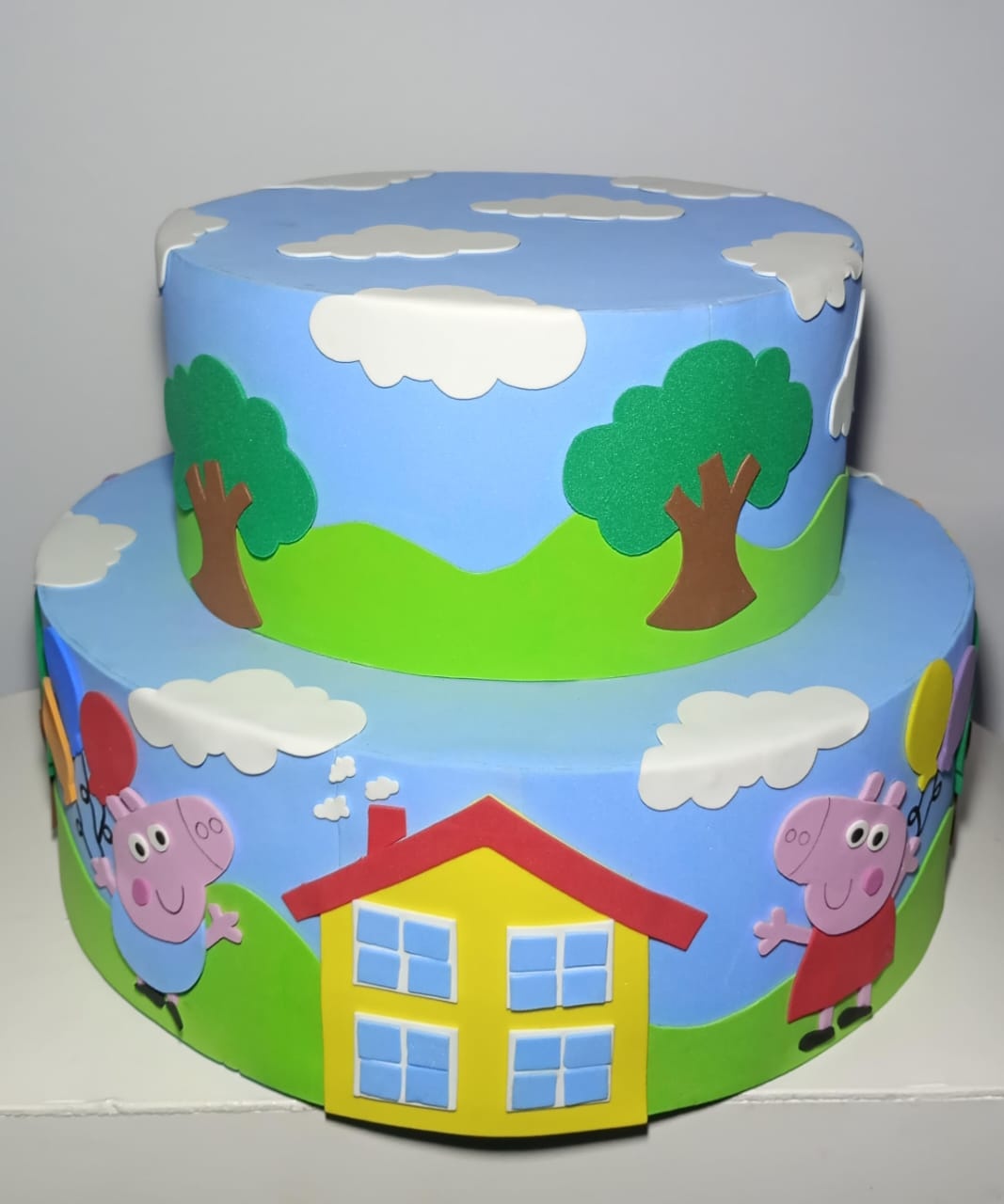 Bolo Fake Peppa Pig - Ki_decoração 