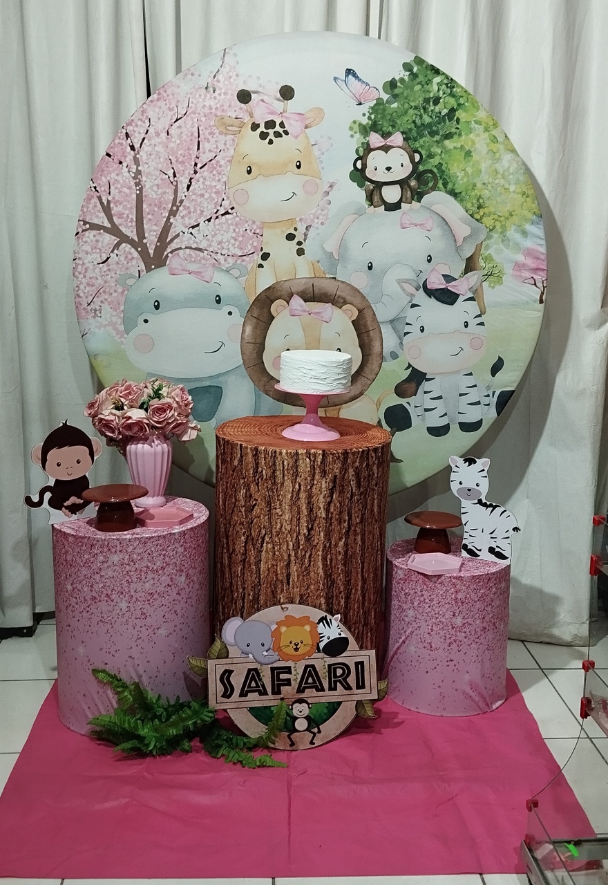 Kit Bronze Safari Baby Rosa - SLpegue e Monte