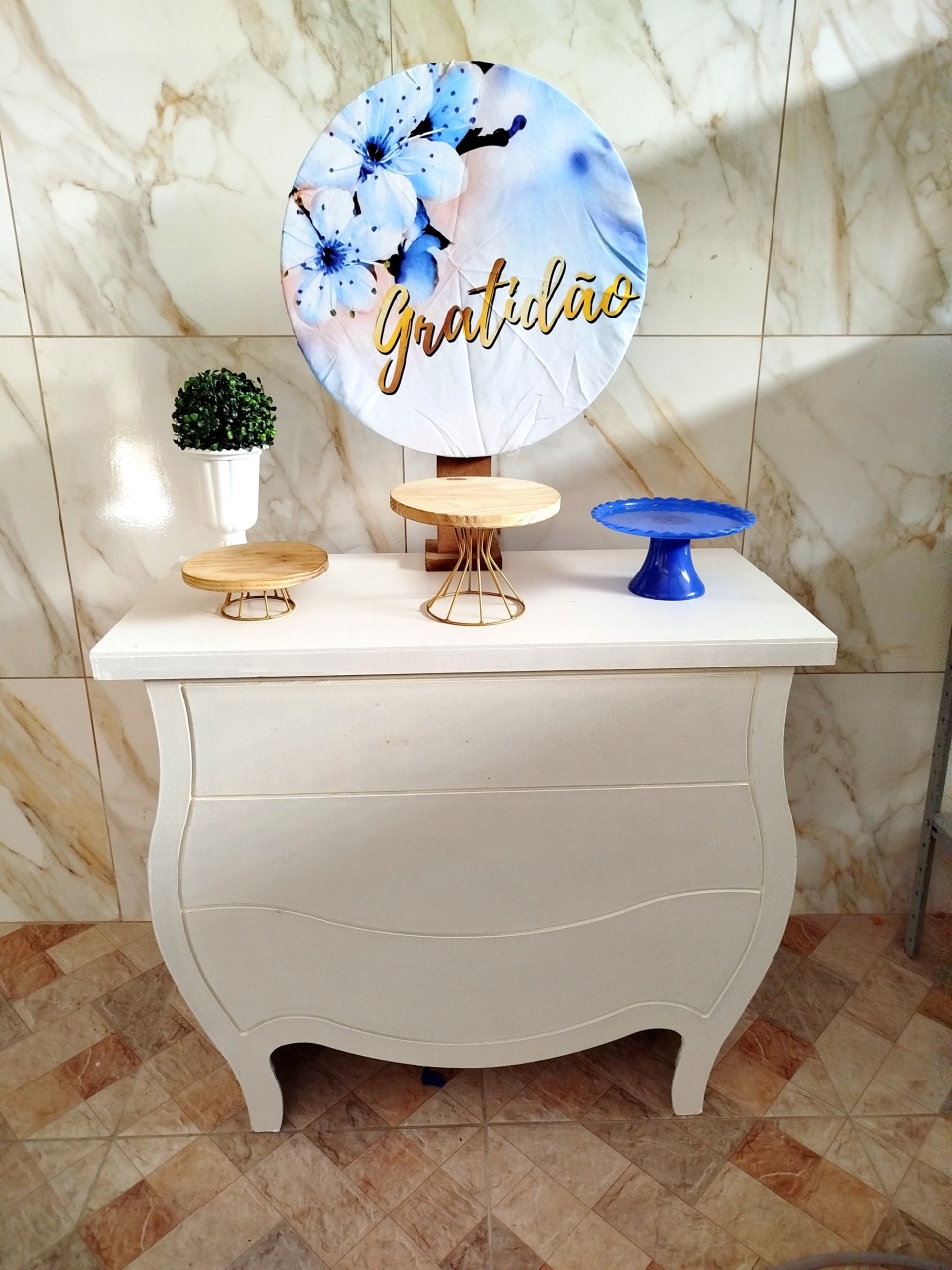Festa de Mesa Gratidão Azul - Sonhos e Festas 