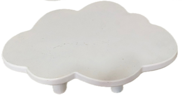 Bandeja Mdf Nuvem C/Pé - Jardim de Sonhos