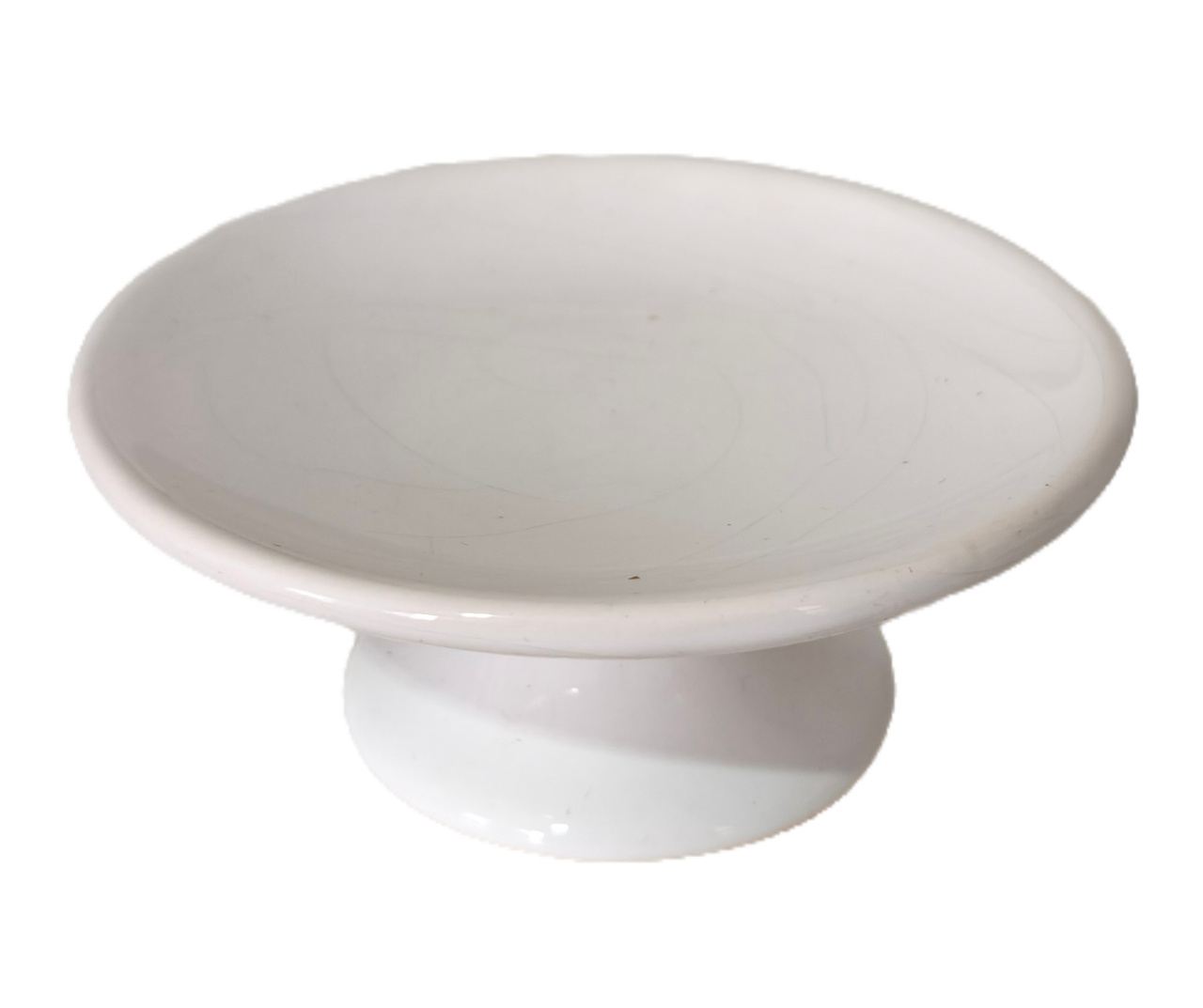 Mini Boleira Baixa Ceramica Branca - Jardim de Sonhos