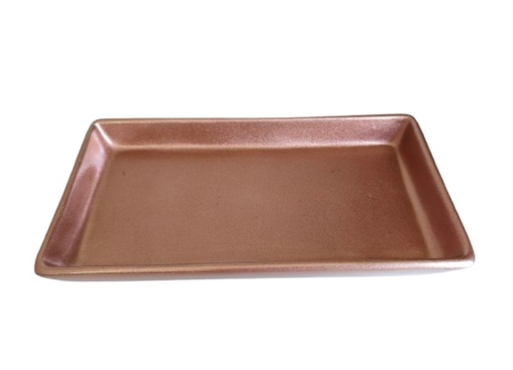 Bandeja Ret. Ceramica Rose Gold - Jardim de Sonhos