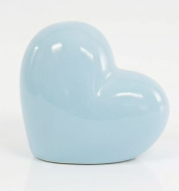 Coração Ceramica Azul Candy - Jardim de Sonhos