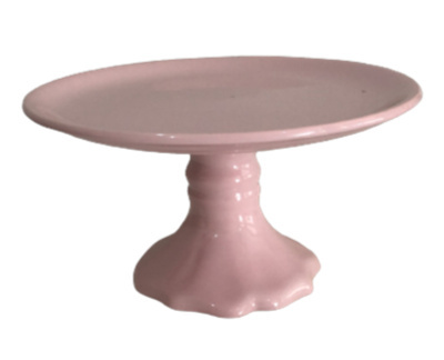 Boleira Ceramica Rosa Claro Gg - Jardim de Sonhos