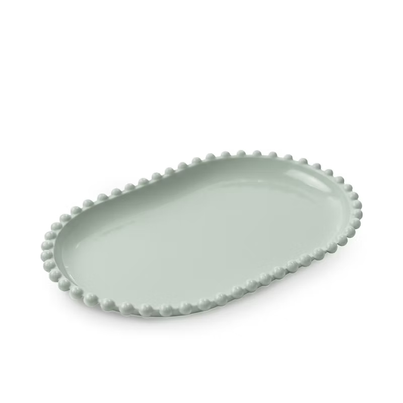 Bandeja Borda Bolinha Verde Eucalipto - Jardim de Sonhos