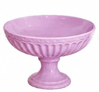 Taça Ceramica Oval Lilas - Jardim de Sonhos