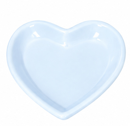 Bandeja Ceramica Coração Pp Azul Claro - Jardim de Sonhos