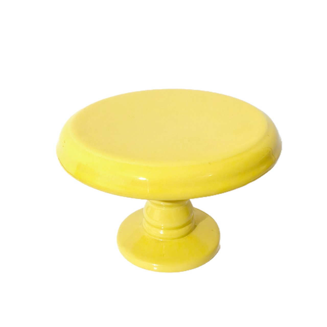 Boleira Ceramica Amarelo Candy - Jardim de Sonhos