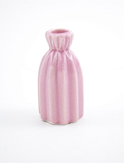 Mini Vaso Ceramica Rosa Claro - Jardim de Sonhos