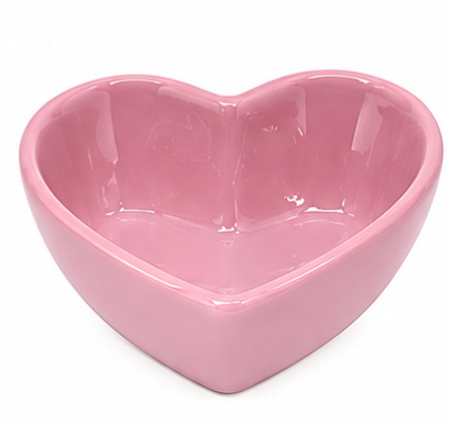 Coração Ceramica Rosa Claro - Jardim de Sonhos