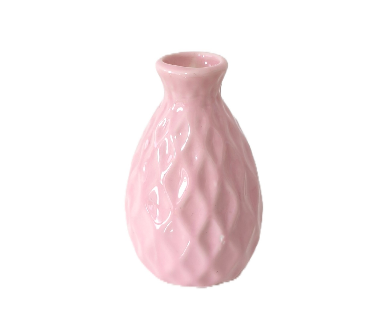 Mini Vaso Ceramica Bojudo Rosa Claro - Jardim de Sonhos