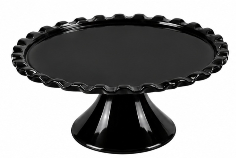 Mini Boleira Plastica Babado Preta - Jardim de Sonhos