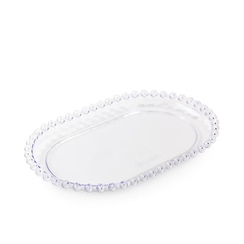 Bandeja Borda Bolinha Acrilica - Jardim de Sonhos