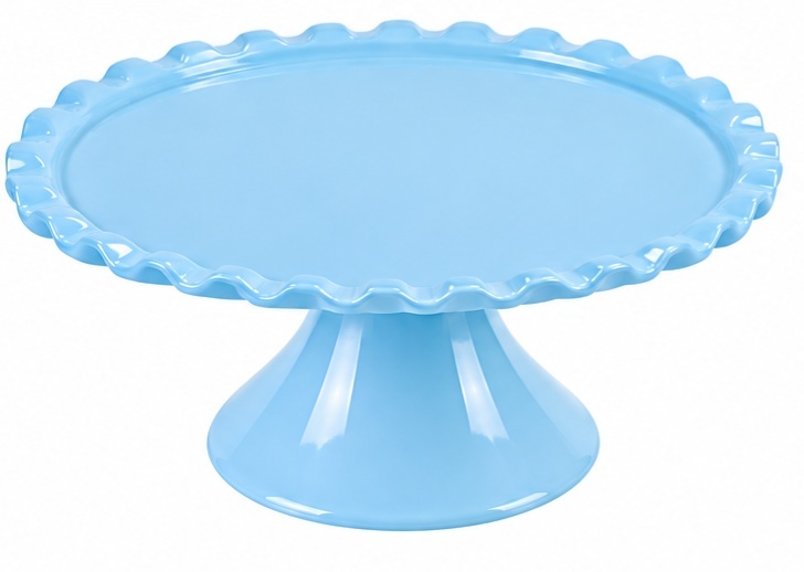 Mini Boleira Plastica Babado Azul Claro - Jardim de Sonhos