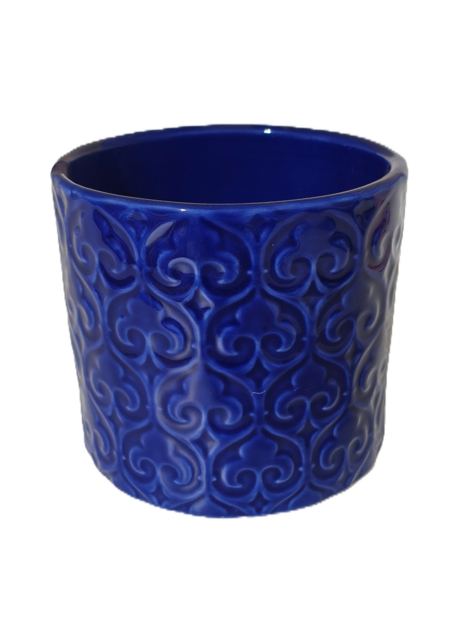Cachepot Ceramica Azul Escuro - Jardim de Sonhos