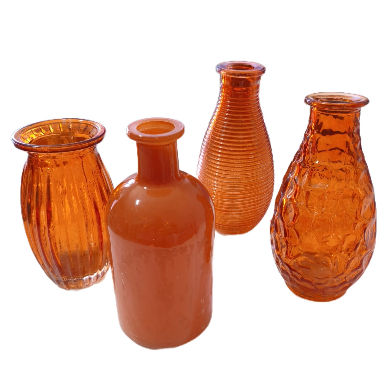 Garrafas de Vidro Sortidas Laranja - Jardim de Sonhos