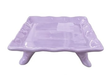 Bandeja Quadrada Babado Lilas - Jardim de Sonhos