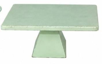 Bandeja Mdf Ret. Pé Quadrado Verde Menta - Jardim de Sonhos