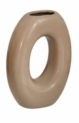 Mini Vaso Ceramica Organico Bege - Jardim de Sonhos