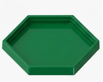 Bandeja Sextavada Verde Bandeira - Jardim de Sonhos