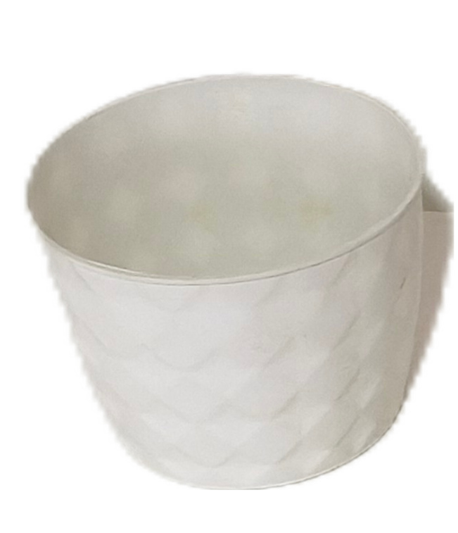 Vaso Cachepot Plástico Branco - Jardim de Sonhos