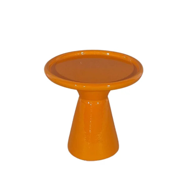 Bandeja Cone Ceramica Alta Laranja - Jardim de Sonhos