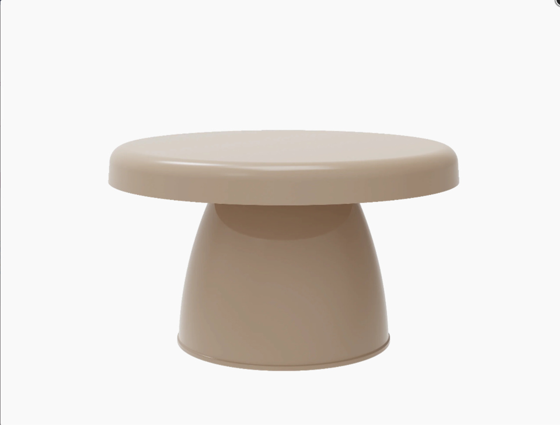 Mini Boleira Plastica Cogumelo Bege - Jardim de Sonhos