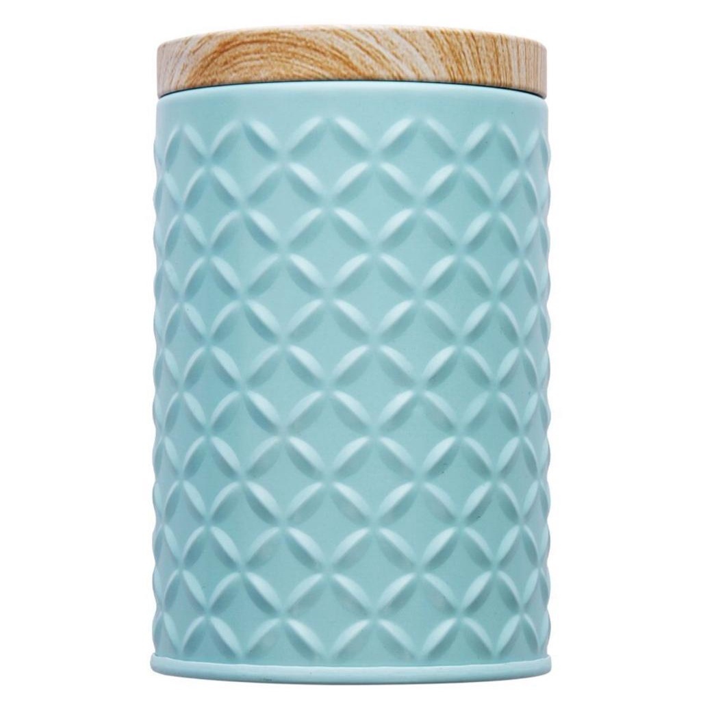 Cachepot Metal Cilindro Azul Claro - Jardim de Sonhos