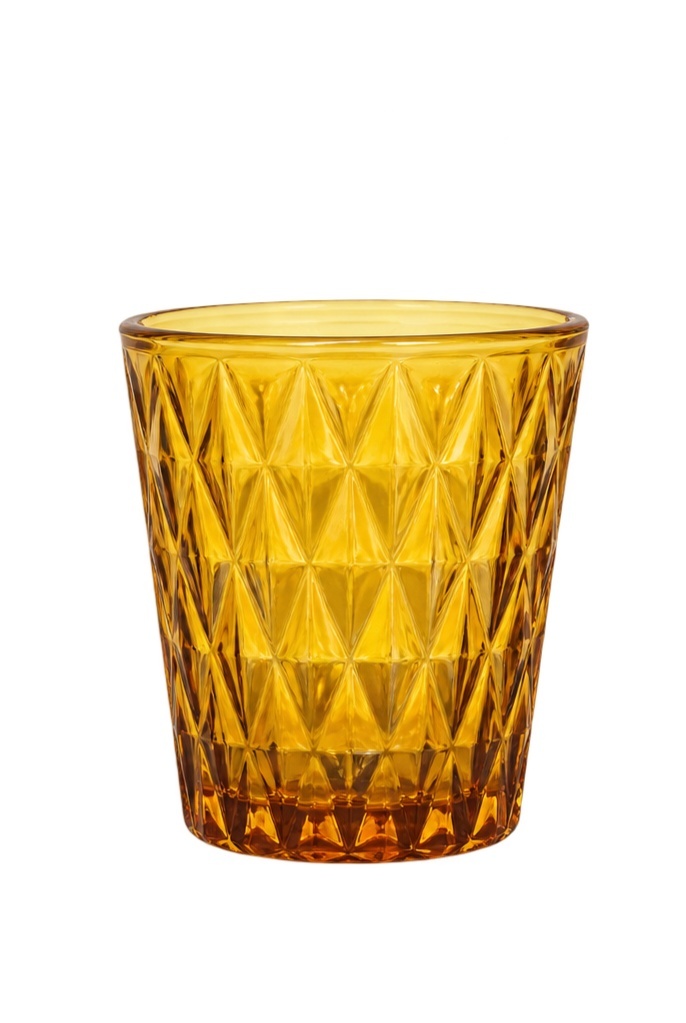 Mini Vaso Geometrico Bege Vidro - Jardim de Sonhos