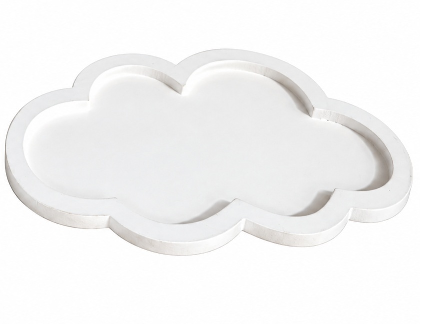 Bandeja Mdf Nuvem S/Pé - Jardim de Sonhos