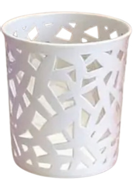 Cachepot Plastico Vazado Branco - Jardim de Sonhos