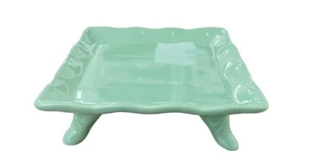 Bandeja Quadrada Babado Verde Menta - Jardim de Sonhos