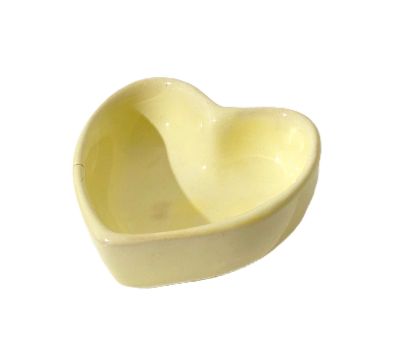 Mini Coração Ceramica Amarelo Candy - Jardim de Sonhos