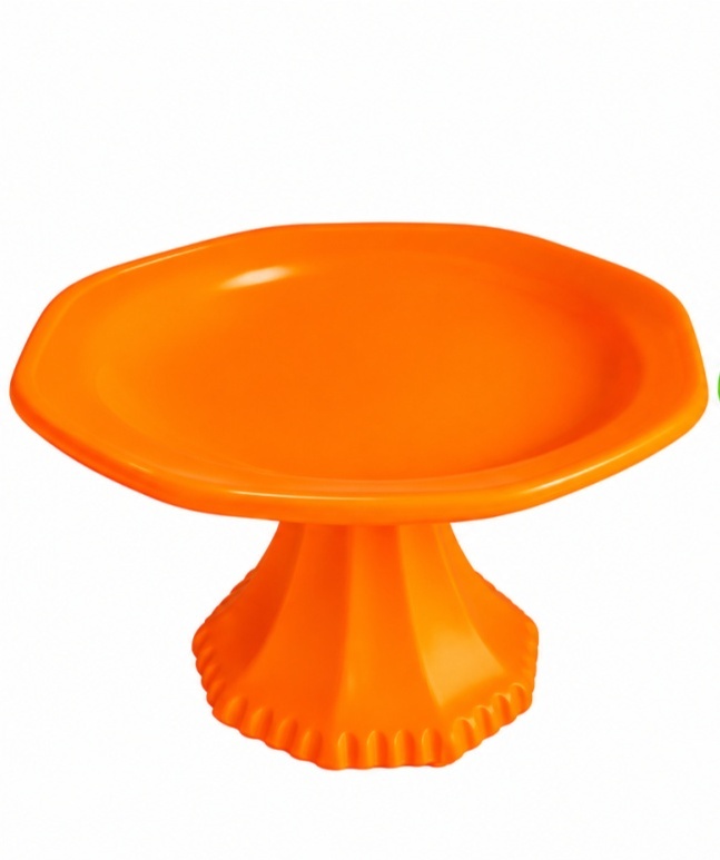 Bandeja Cerâmica Laranja Fosca Neon - Jardim de Sonhos