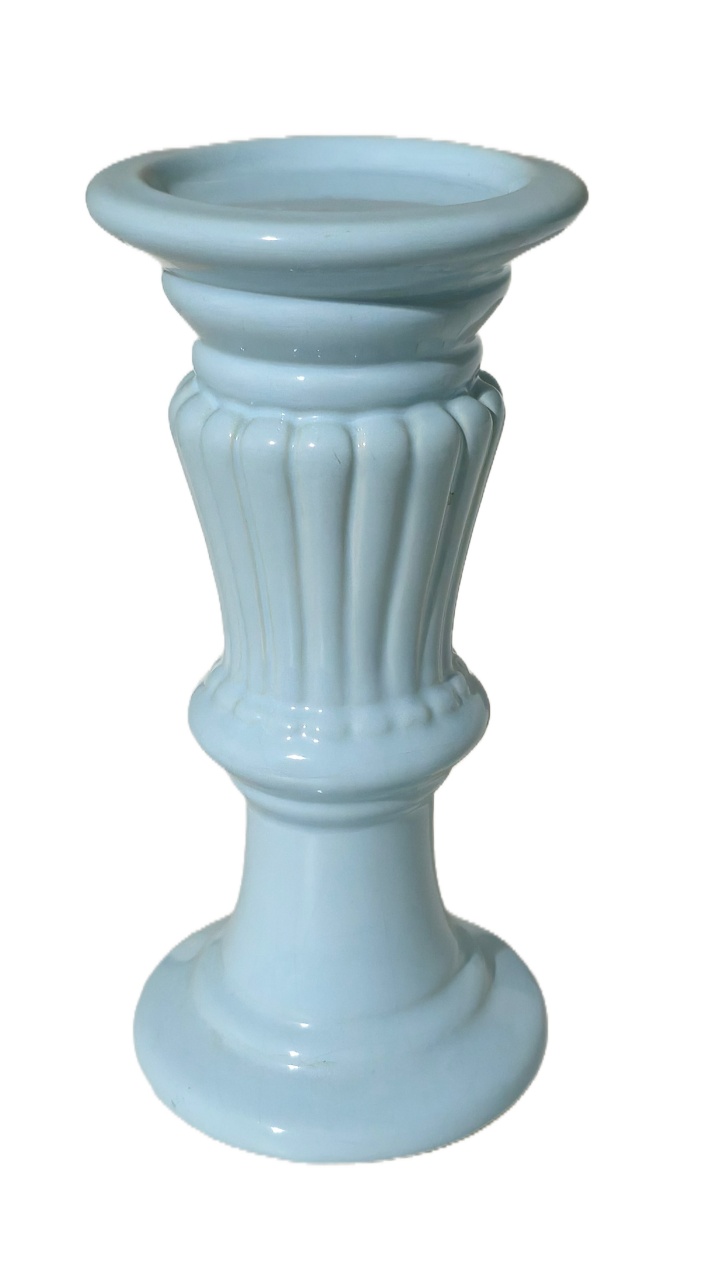 Pedestal Ceramica Azul Claro - Jardim de Sonhos