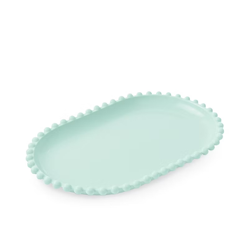 Bandeja Borda Bolinha Verde Agua - Jardim de Sonhos