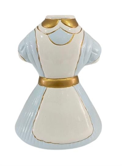 Vaso Vestido Azul Alice Cerâmica - Jardim de Sonhos