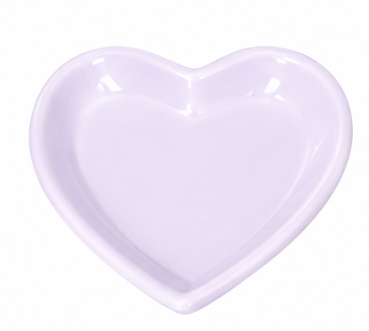 Bandeja Ceramica Coração Pp Lilas - Jardim de Sonhos