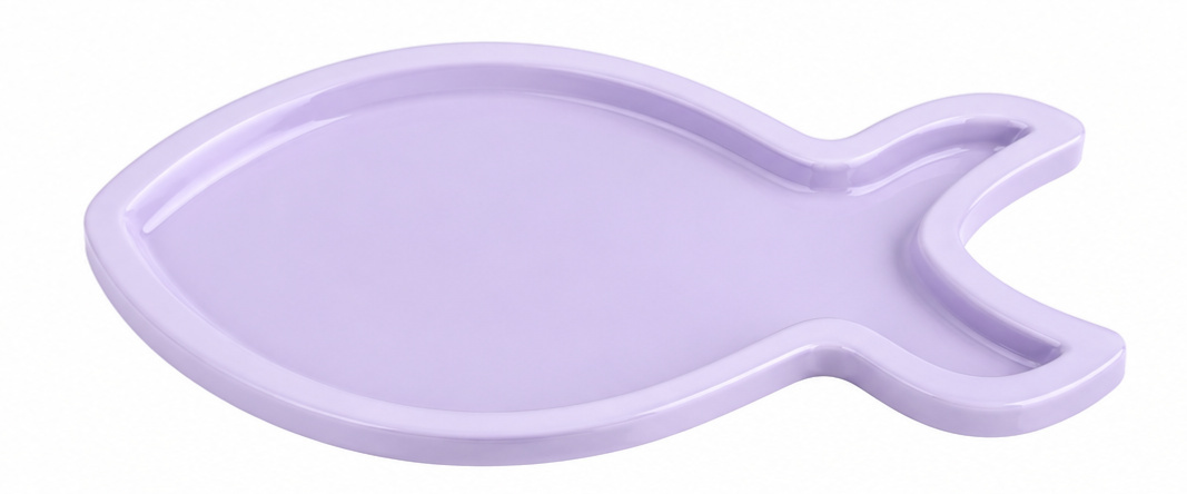Bandeja Mdf Peixe Lilas - Jardim de Sonhos