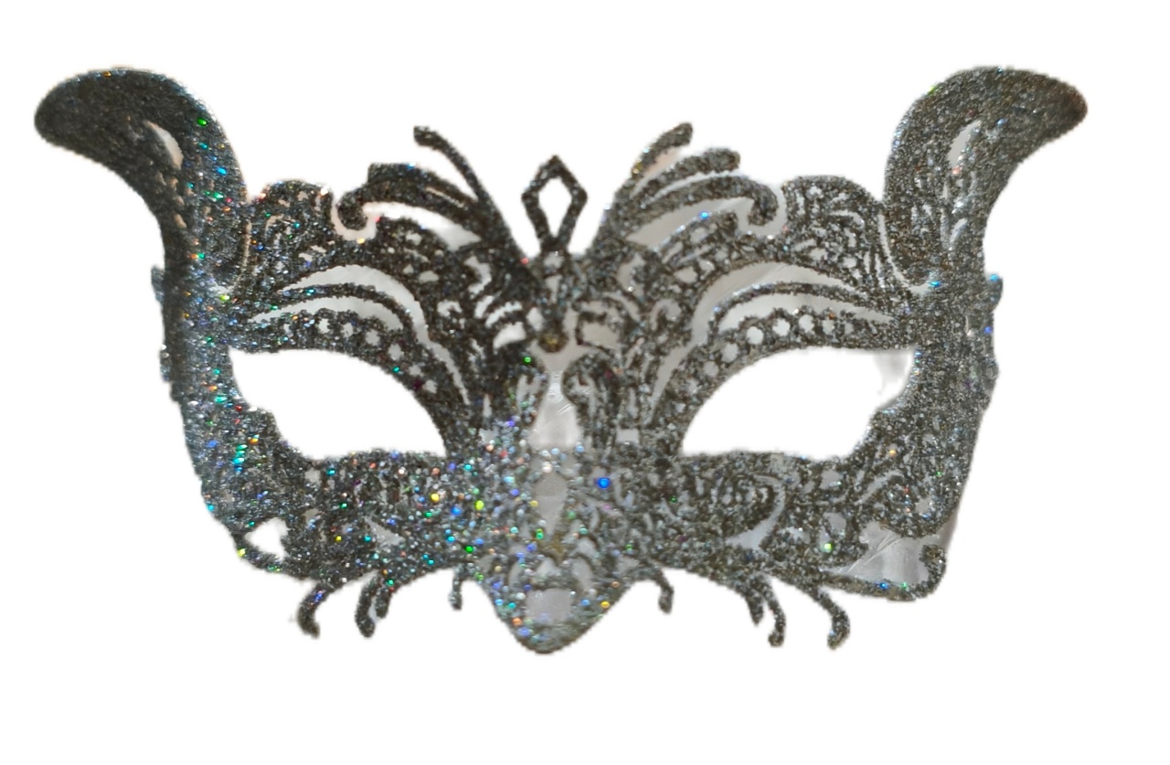 Topo de Bolo Mascara Glitter - Jardim de Sonhos