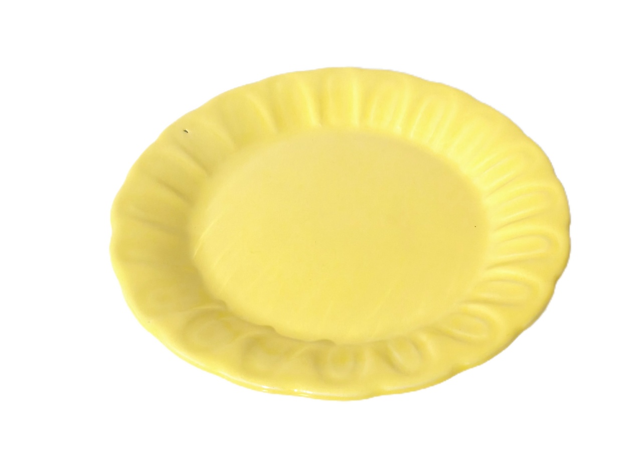 Bandeja Redonda Ceramica Babado Amarelo Candy - Jardim de Sonhos