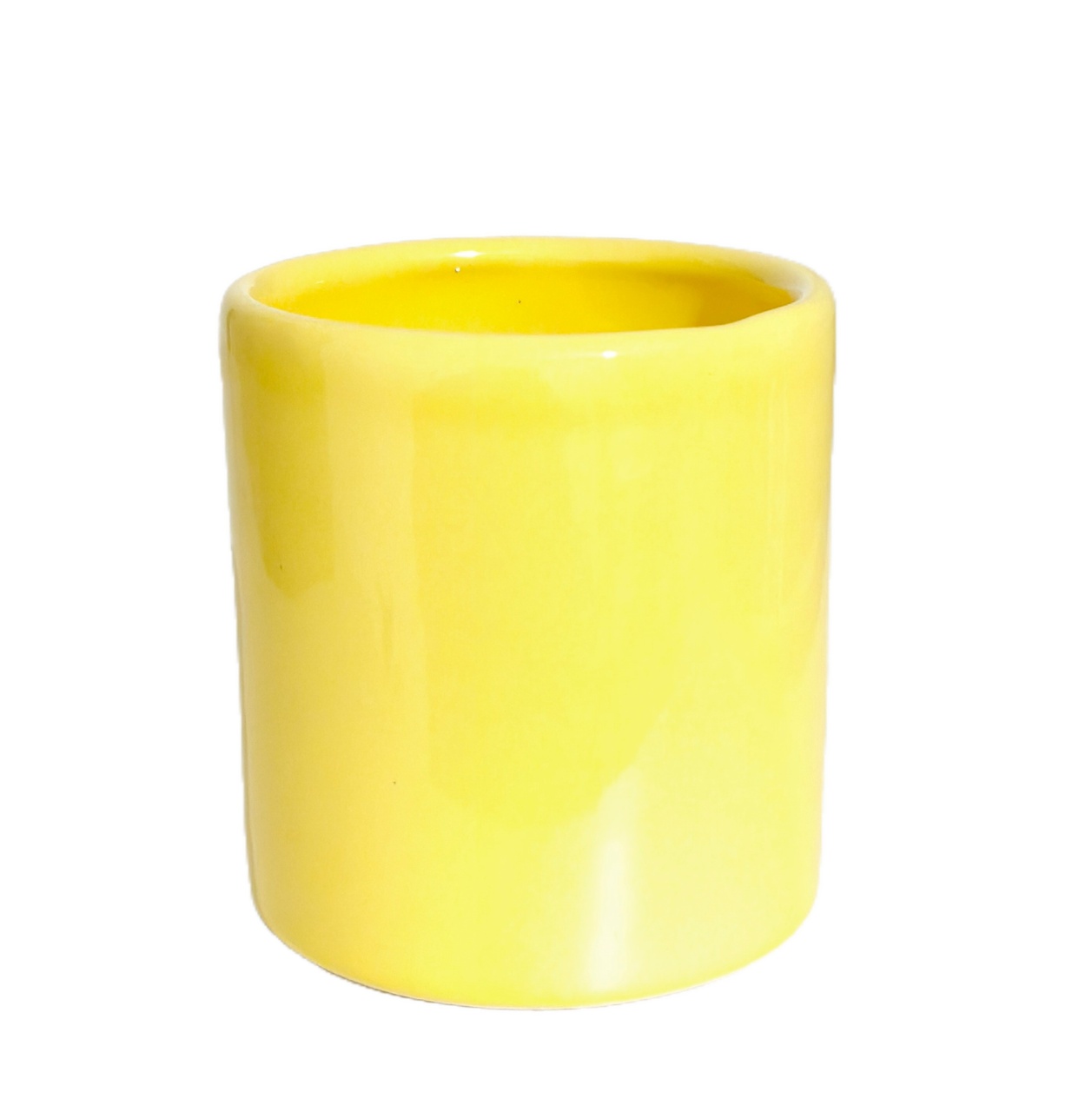Cachepot Ceramica Cilindro Amarelo Candy - Jardim de Sonhos