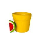 Mini Cachepot Ceramica Melancia Amarelo - imagem 2