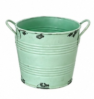 Cachepot Metal Verde Menta - Jardim de Sonhos
